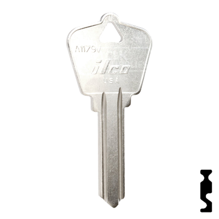 Uncut Key Blank | Arrow | A1179V Residential-Commercial Key Ilco