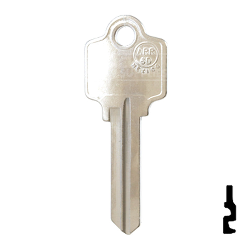 Uncut Key Blank | Arrow | AR3-NP, 6-Pin Residential-Commercial Key JMA USA