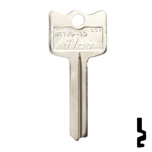 Uncut Key Blank | Arrow | B1179-1D Residential-Commercial Key Ilco