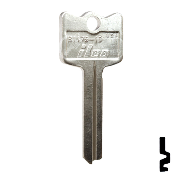 Uncut Key Blank | Arrow | B1179-1D Residential-Commercial Key Ilco