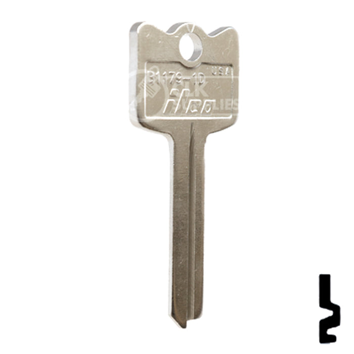 Uncut Key Blank | Arrow | B1179-1D Residential-Commercial Key Ilco