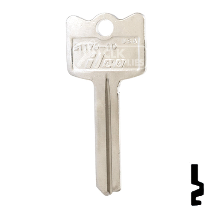 Uncut Key Blank | Arrow | B1179-1D Residential-Commercial Key Ilco