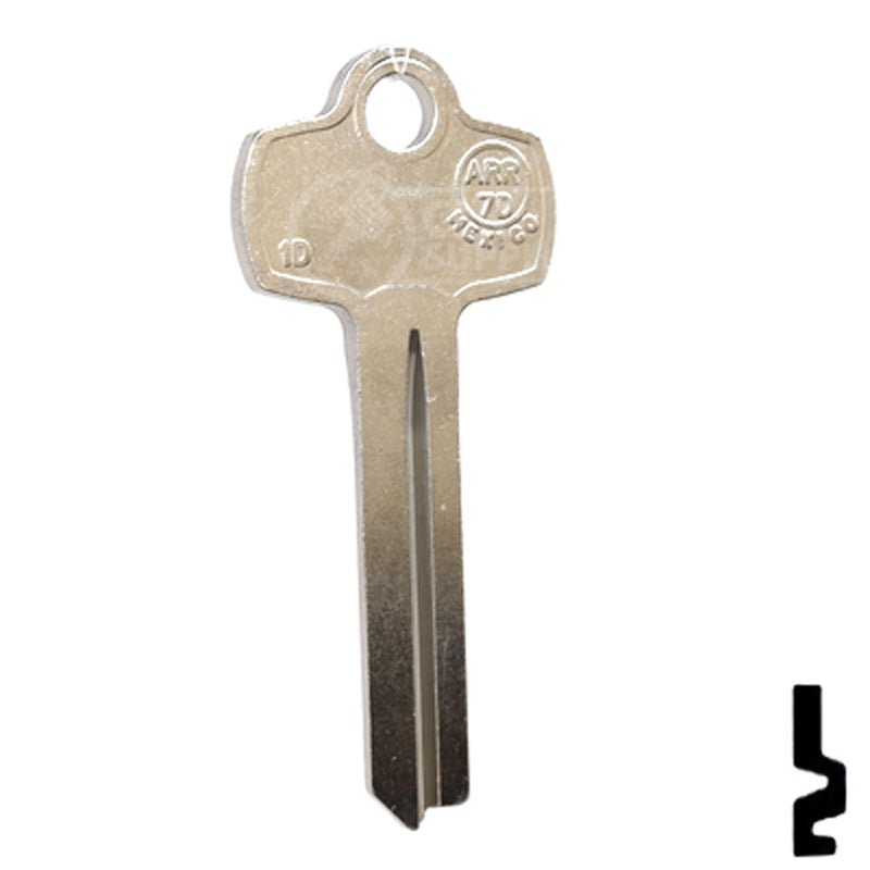 Uncut Key Blank | Arrow | C1D, B11791D, ARR-7D Residential-Commercial Key JMA USA