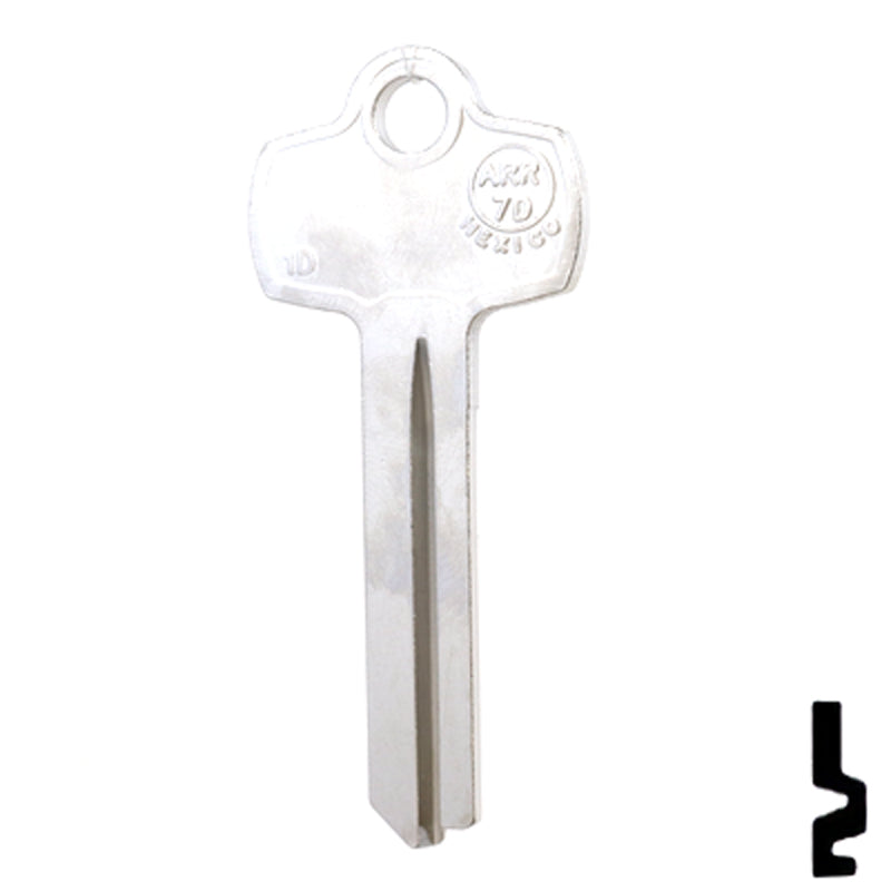 Uncut Key Blank | Arrow | C1D, B11791D, ARR-7D Residential-Commercial Key JMA USA