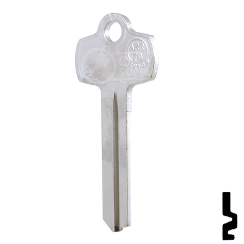 Uncut Key Blank | Arrow | C1D, B11791D, ARR-7D Residential-Commercial Key JMA USA