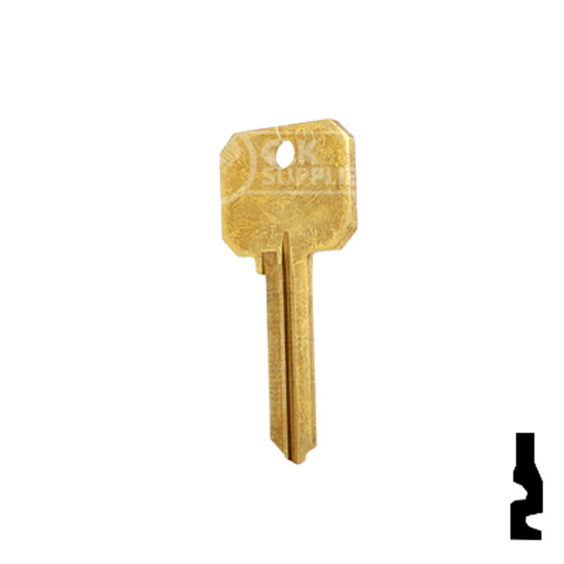 Uncut Key Blank | Arrow Keyway | DND-AR4-BR Residential-Commercial Key Ilco