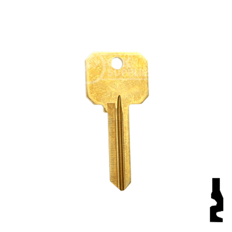 Uncut Key Blank | Arrow Keyway | DND-AR4-BR Residential-Commercial Key Ilco