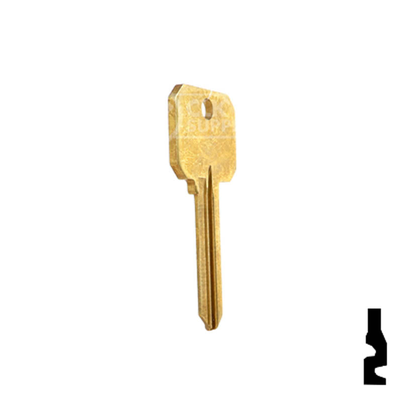 Uncut Key Blank | Arrow Keyway | DND-AR4-BR Residential-Commercial Key Ilco