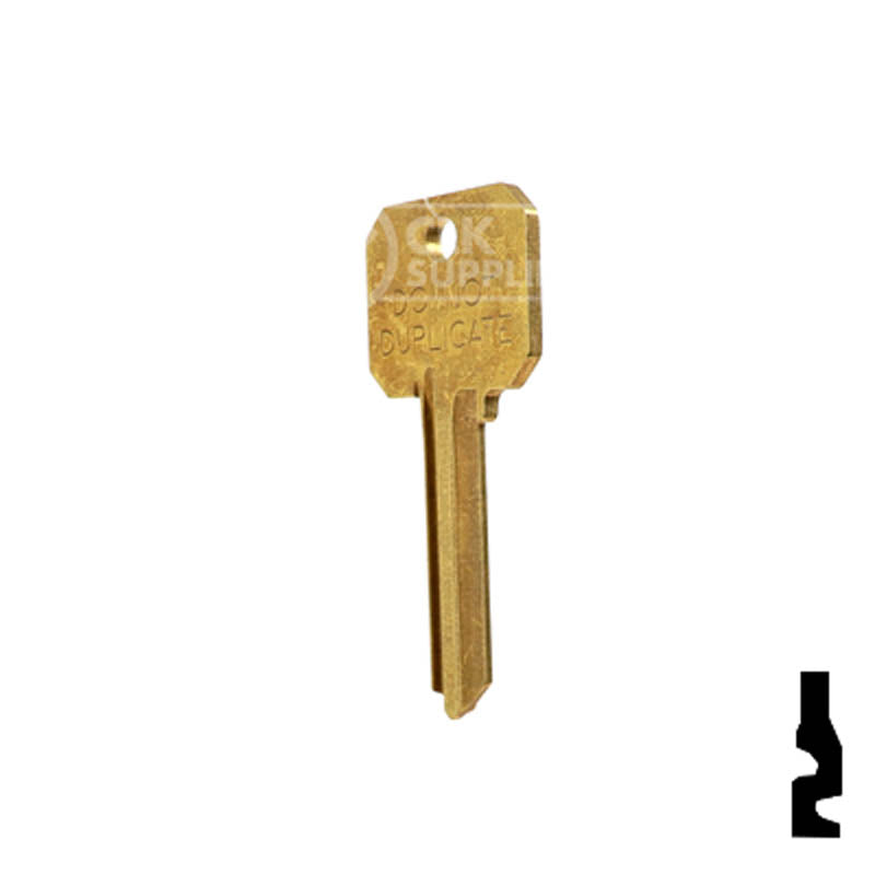 Uncut Key Blank | Arrow Keyway | DND-AR4-BR Residential-Commercial Key Ilco