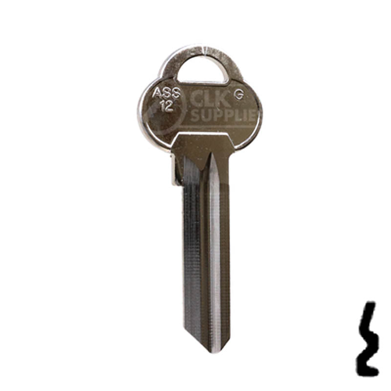 Uncut Key Blank | ASSA | ASS12 Residential-Commercial Key Ilco