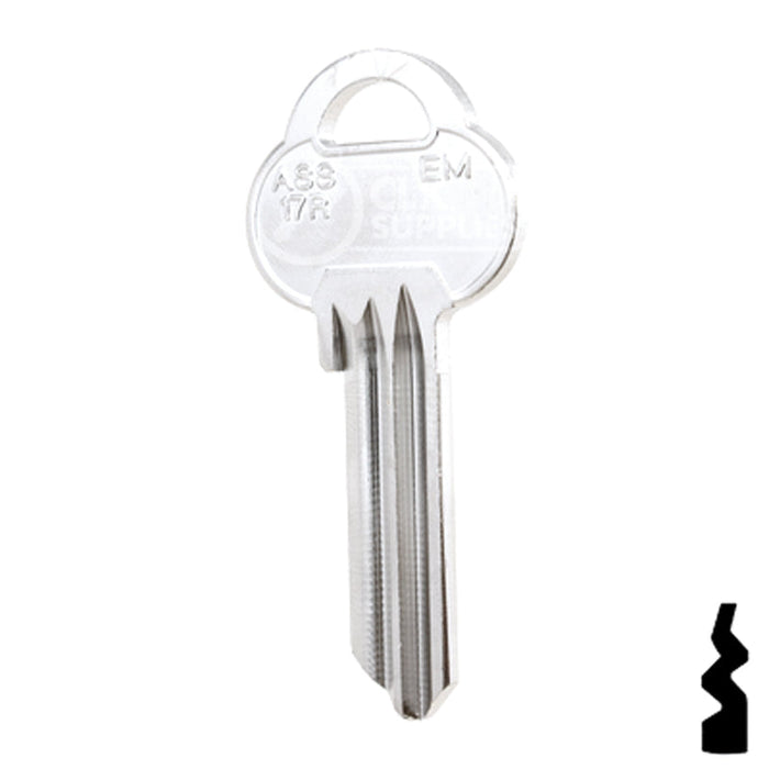 Uncut Key Blank | ASSA | ASS17R, AS8 Residential-Commercial Key Ilco