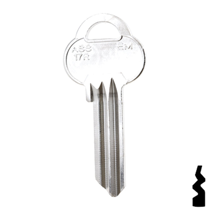 Uncut Key Blank | ASSA | ASS17R, AS8 Residential-Commercial Key Ilco