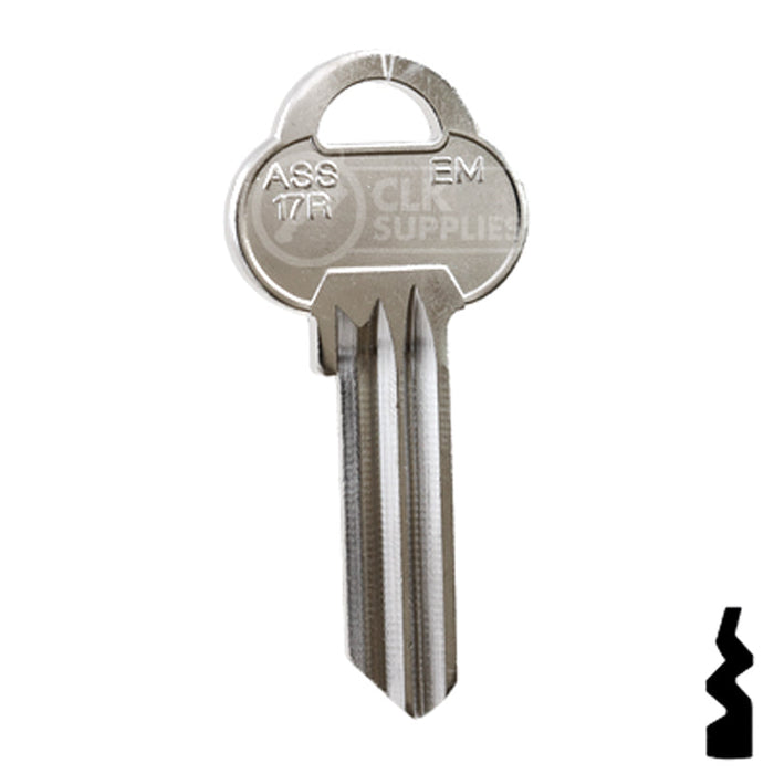 Uncut Key Blank | ASSA | ASS17R, AS8 Residential-Commercial Key Ilco