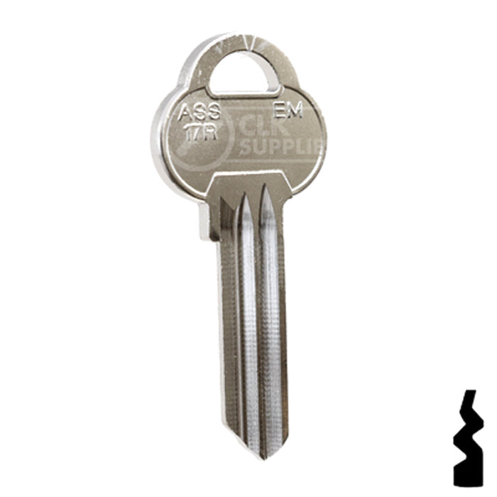 Uncut Key Blank | ASSA | ASS17R, AS8 Residential-Commercial Key Ilco