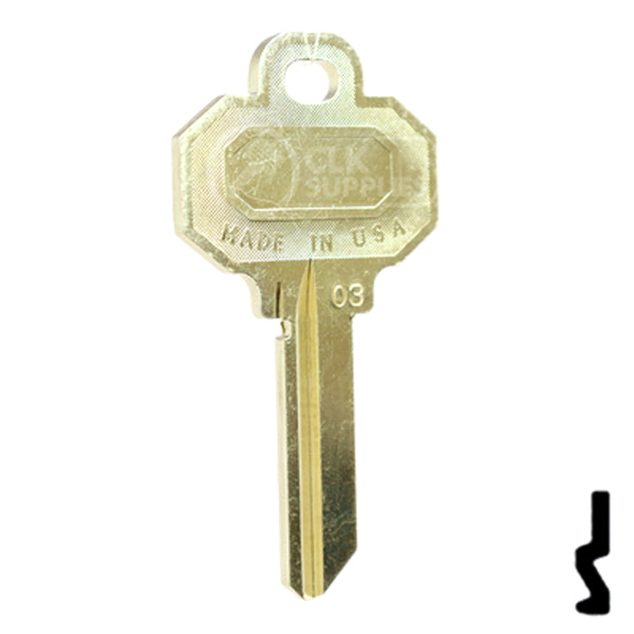 Uncut Key Blank | Baldwin | 1511 Residential-Commercial Key Ilco