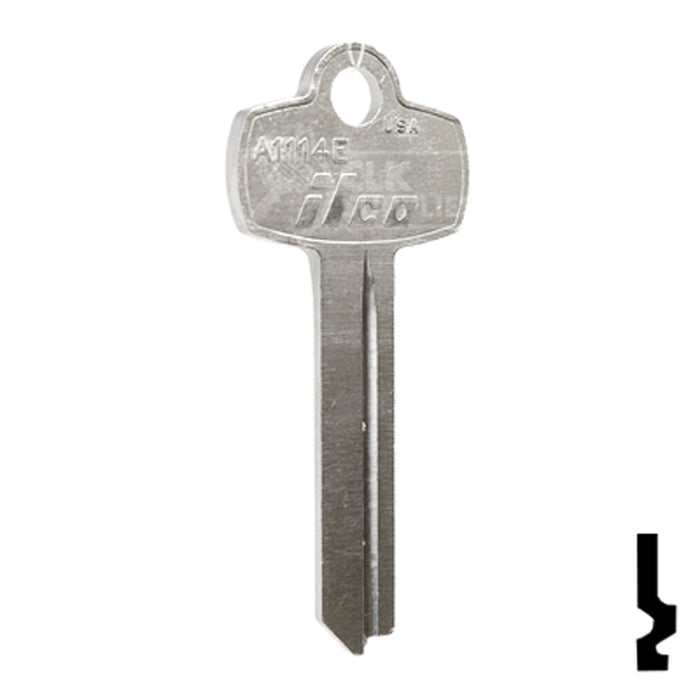 Uncut Key Blank | Best | A1114E Residential-Commercial Key Ilco