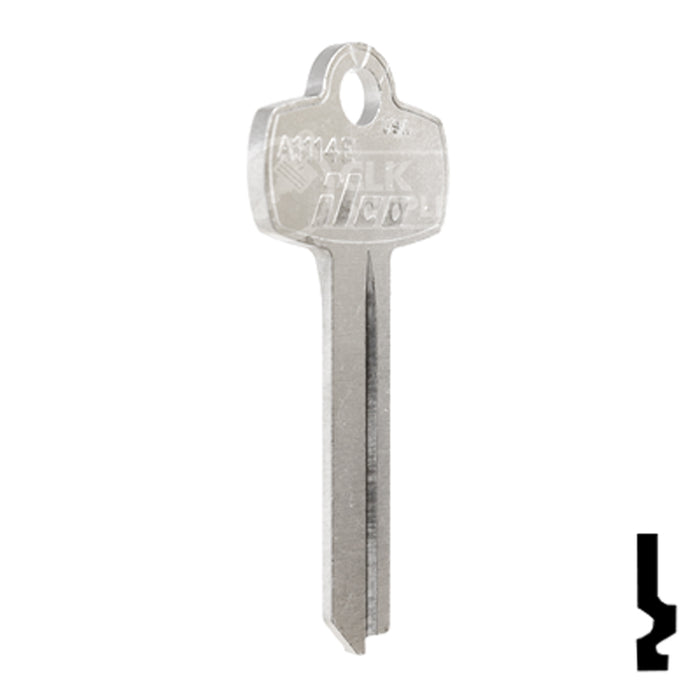 Uncut Key Blank | Best | A1114E Residential-Commercial Key Ilco