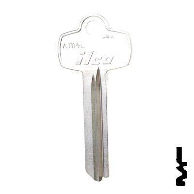 Uncut Key Blank | Best | A1114L Residential-Commercial Key Ilco