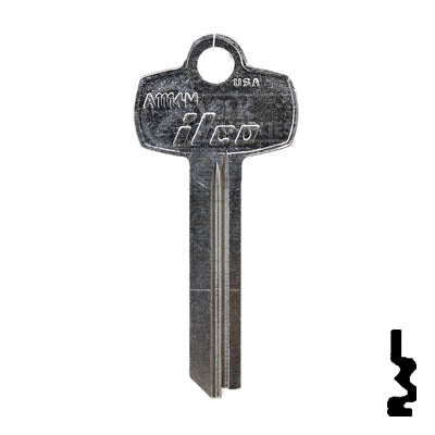 Uncut Key Blank | Best | A1114M Residential-Commercial Key Ilco