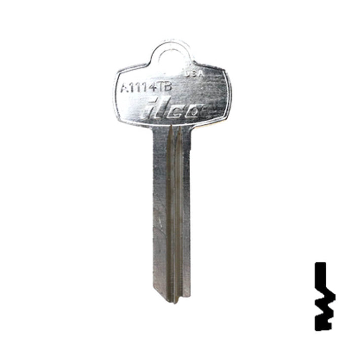 Uncut Key Blank | Best | A1114TB Residential-Commercial Key Ilco