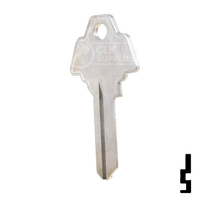 Uncut Key Blank | Challenger, Hollymade | 1170B, HO1 Residential-Commercial Key Ilco