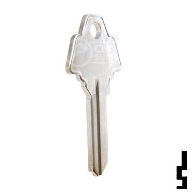 Uncut Key Blank | Challenger, Hollymade | 1170B, HO1 Residential-Commercial Key Ilco