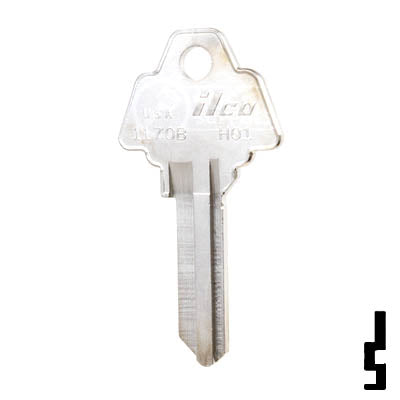 Uncut Key Blank | Challenger, Hollymade | 1170B, HO1 Residential-Commercial Key Ilco