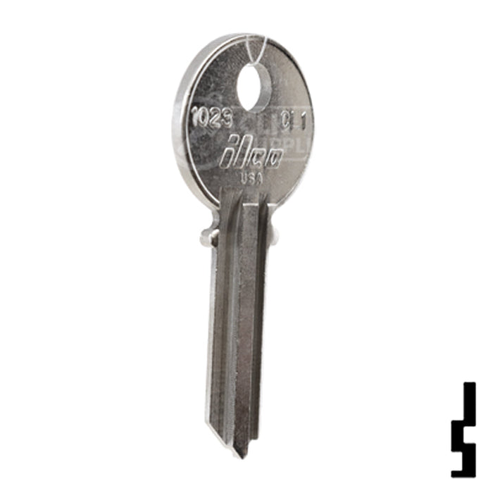 Uncut  Key Blank | Clinton | 1023, CL1 Residential-Commercial Key Ilco