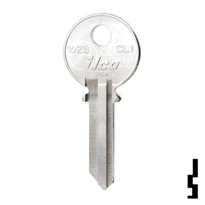 Uncut  Key Blank | Clinton | 1023, CL1 Residential-Commercial Key Ilco