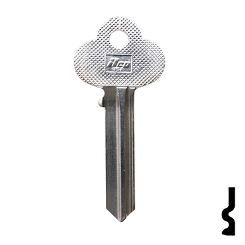 Uncut Key Blank | Corbin | 1001DA Residential-Commercial Key Ilco