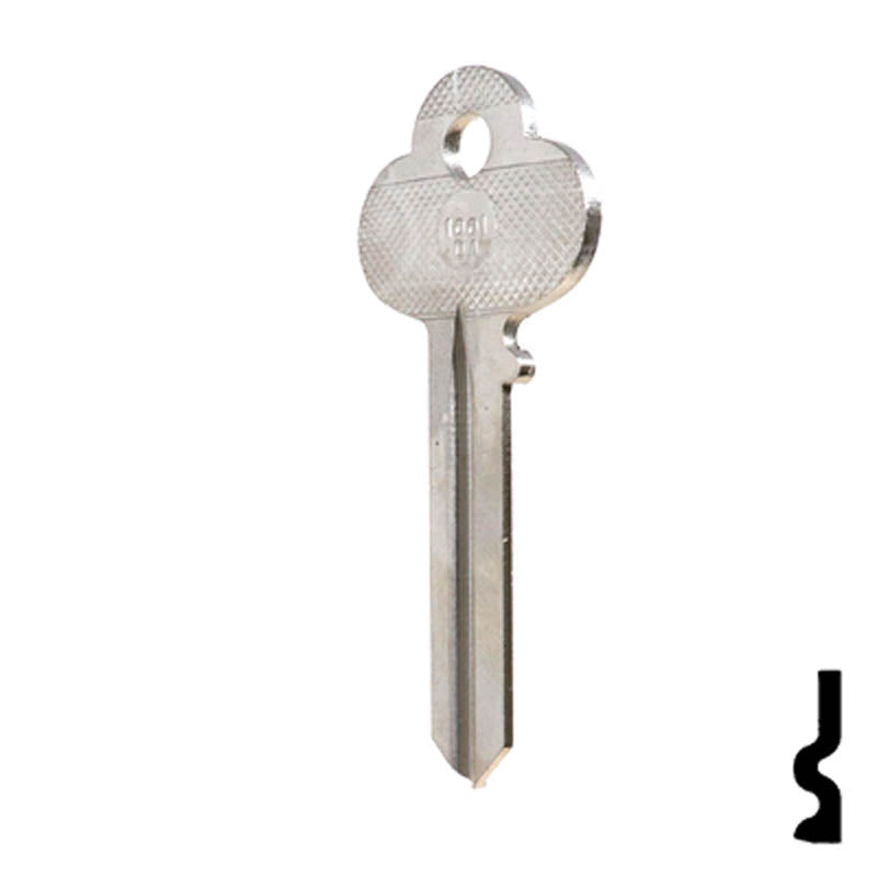 Uncut Key Blank | Corbin | 1001DA Residential-Commercial Key Ilco