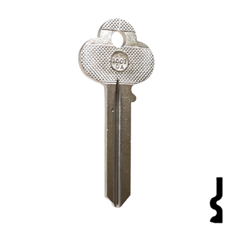 Uncut Key Blank | Corbin | 1001DA Residential-Commercial Key Ilco