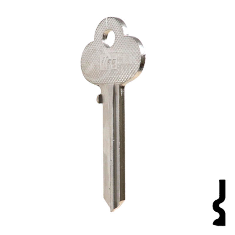 Uncut Key Blank | Corbin | 1001DA Residential-Commercial Key Ilco