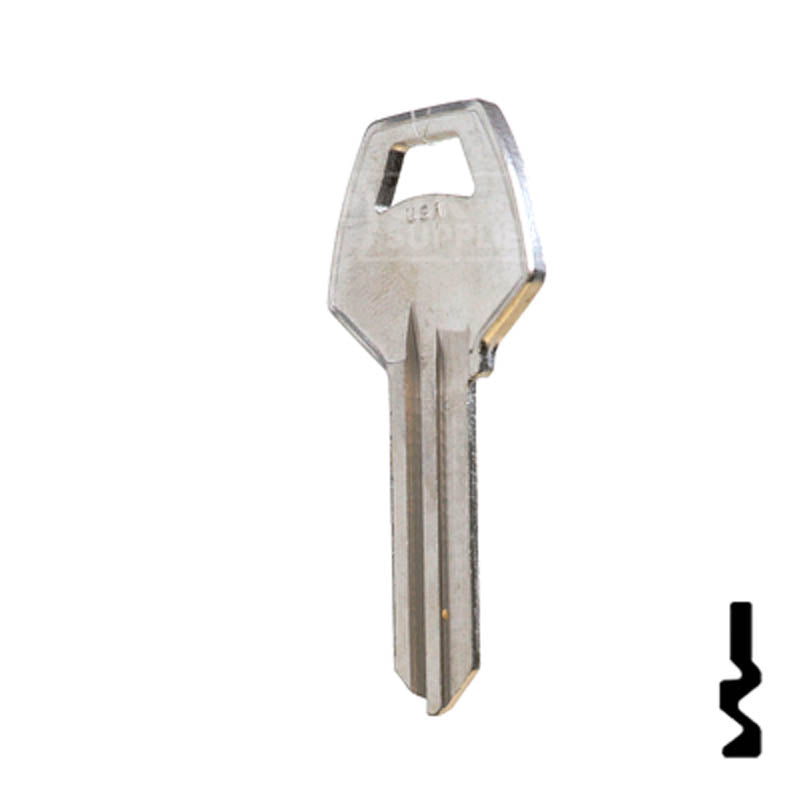 Uncut Key Blank | Corbin | 1001EH, CO87 Residential-Commercial Key Ilco