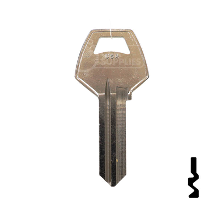 Uncut Key Blank | Corbin | 1001EH, CO87 Residential-Commercial Key Ilco