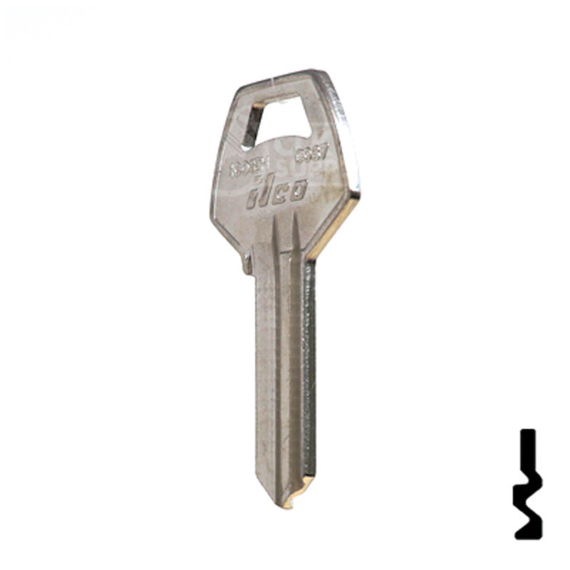 Uncut Key Blank | Corbin | 1001EH, CO87 Residential-Commercial Key Ilco