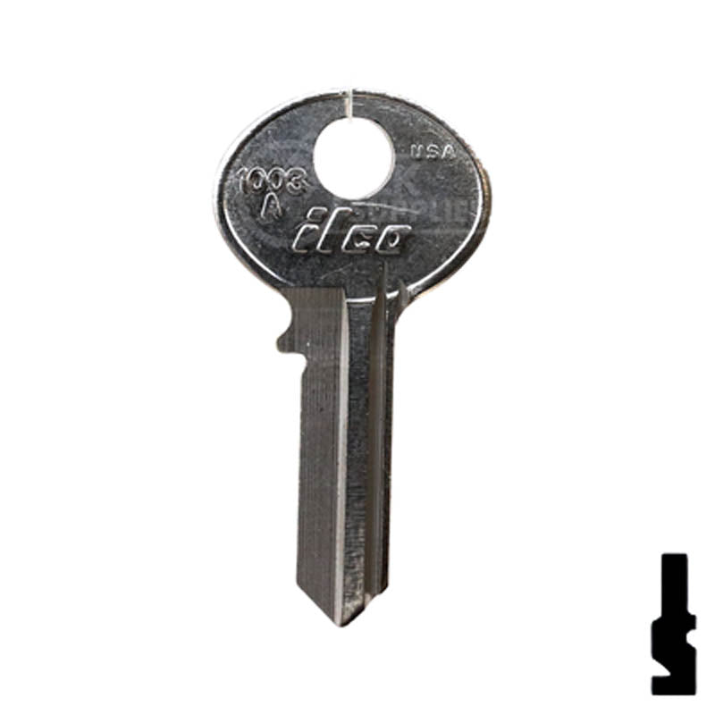 Uncut Key Blank | Corbin | 1003A Residential-Commercial Key Ilco