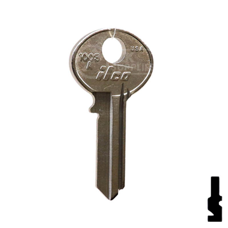 Uncut Key Blank | Corbin | 1003A Residential-Commercial Key Ilco