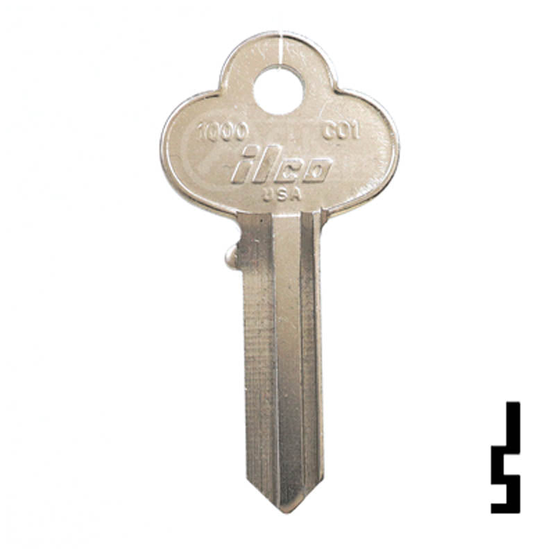 Uncut Key Blank | Corbin | CO1 Residential-Commercial Key Ilco
