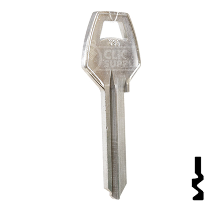 Uncut Key Blank | Corbin Russwin | A1001ABM, CO89 Residential-Commercial Key Ilco