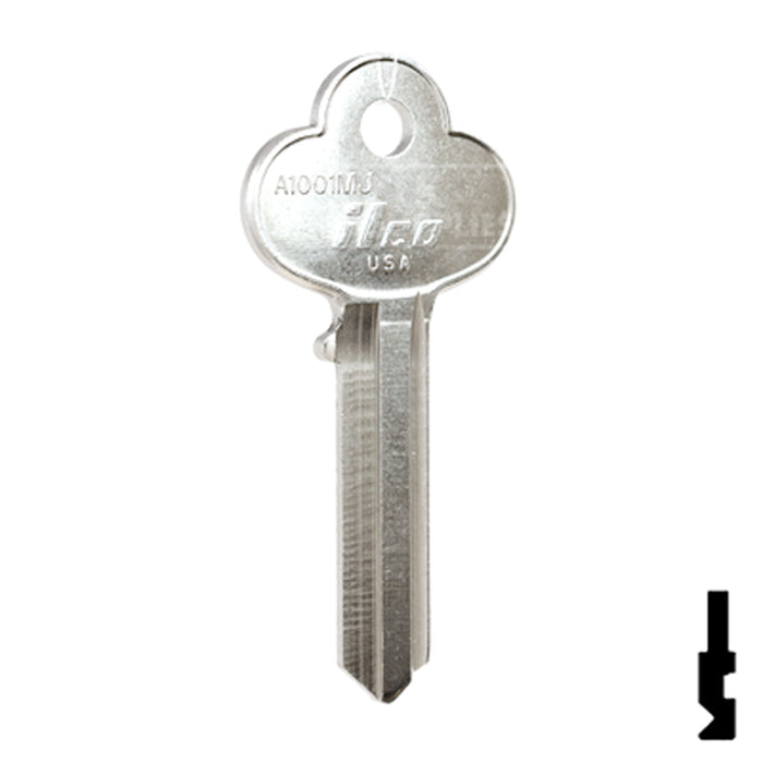 Uncut Key Blank | Corbin Russwin | A1001MJ, COR-112 Residential-Commercial Key Ilco