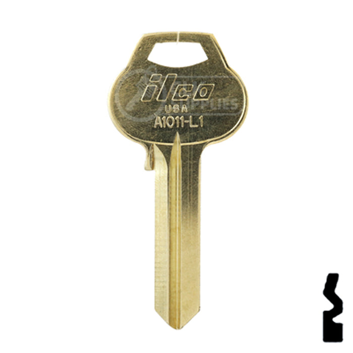 Uncut Key Blank | Corbin Russwin | A1011-L1 Residential-Commercial Key Ilco