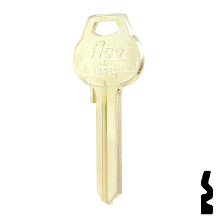 Uncut Key Blank | Corbin Russwin | A1011-L2 Residential-Commercial Key Ilco