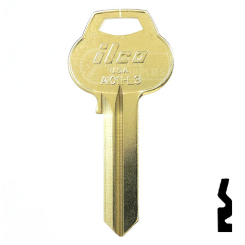 Uncut Key Blank | Corbin Russwin | A1011-L3 Residential-Commercial Key Ilco