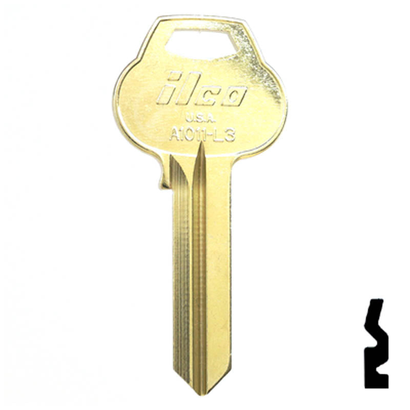 Uncut Key Blank | Corbin Russwin | A1011-L3 Residential-Commercial Key Ilco