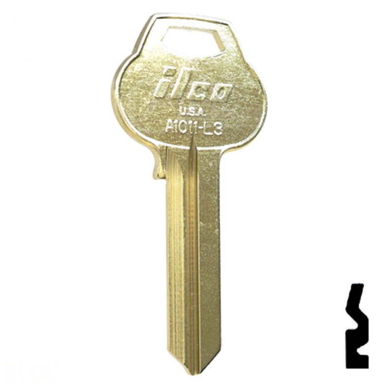Uncut Key Blank | Corbin Russwin | A1011-L3 Residential-Commercial Key Ilco