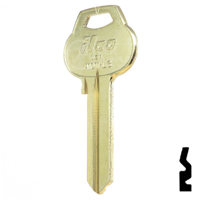 Uncut Key Blank | Corbin Russwin | A1011-L3 Residential-Commercial Key Ilco