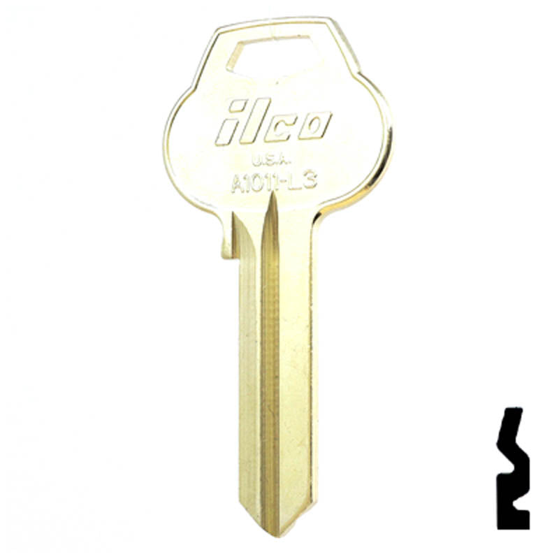 Uncut Key Blank | Corbin Russwin | A1011-L3 Residential-Commercial Key Ilco