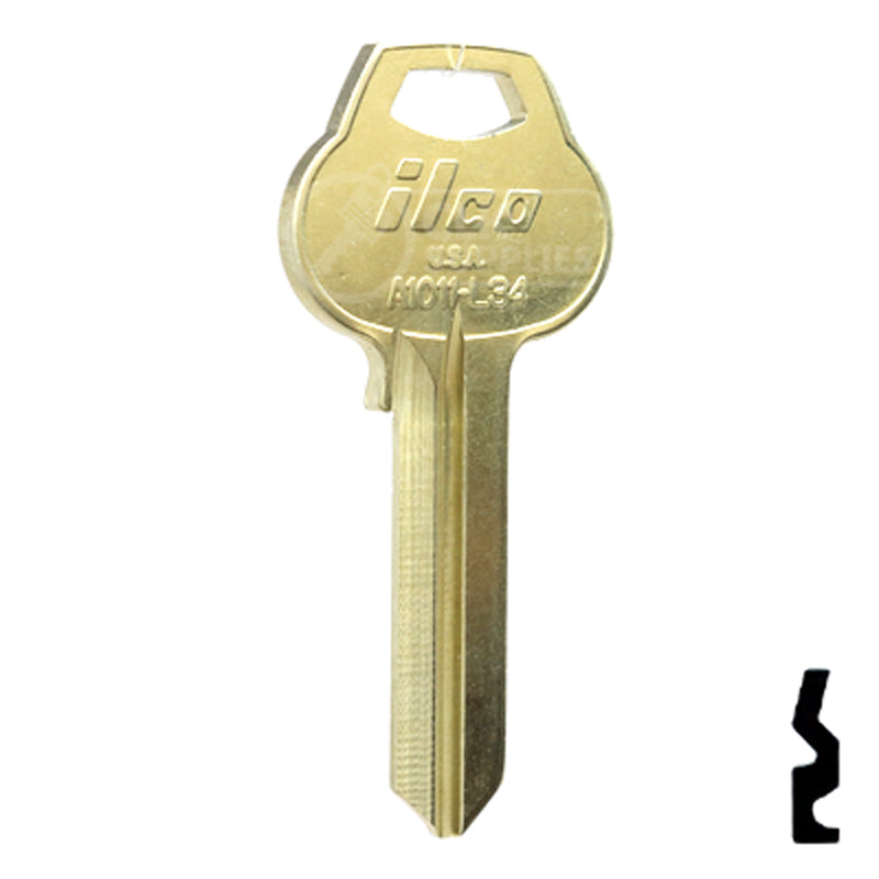 Uncut Key Blank | Corbin Russwin | A1011-L34 Residential-Commercial Key Ilco