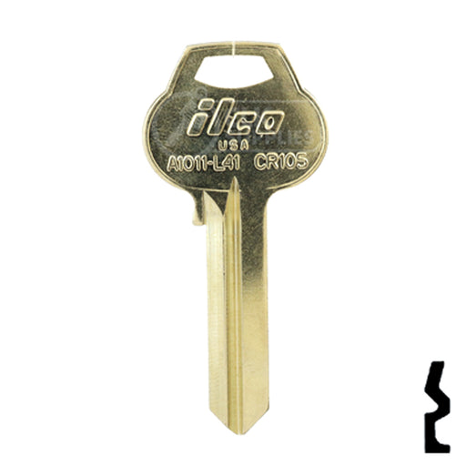 Uncut Key Blank | Corbin Russwin | A1011-L41 Residential-Commercial Key Ilco